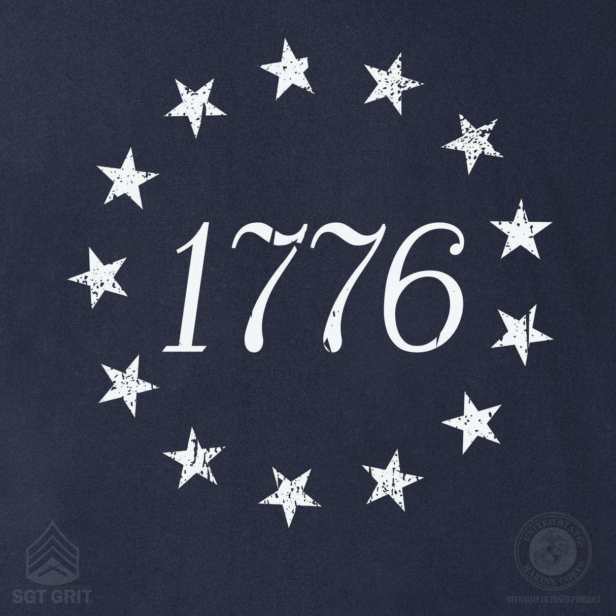 1776 Betsy Ross Flag T-Shirt - Back Design - SGT GRIT