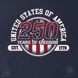 250 Years of Freedom T-Shirt - Back Design - SGT GRIT