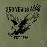 250 Years Eagle T-Shirt- OD Green - SGT GRIT
