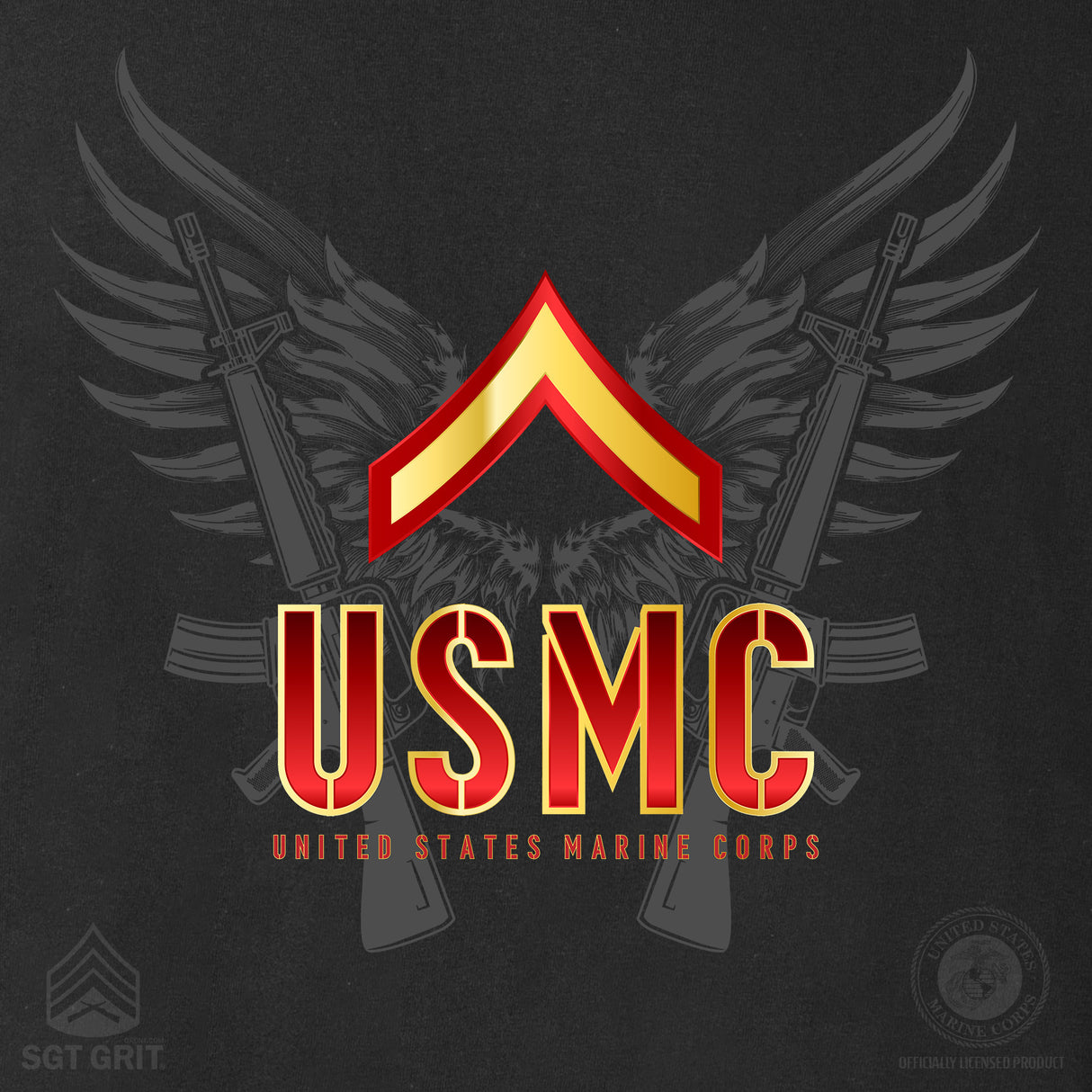 Personalized USMC Rank T-Shirt - SGT GRIT