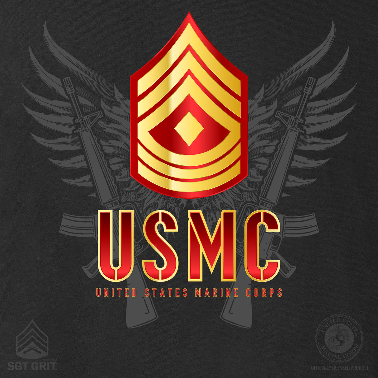 Personalized USMC Rank T-Shirt - SGT GRIT