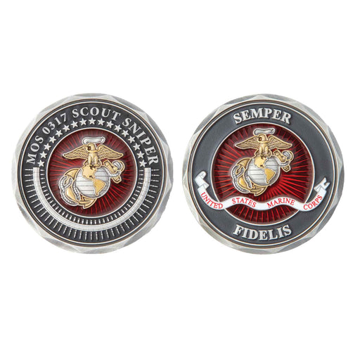 USMC Scout Sniper Challenge Coin - SGT GRIT