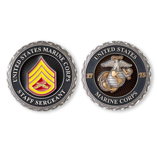 USMC Staff Sergeant Rank Challenge Coin - SGT GRIT