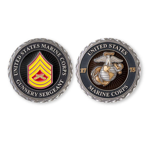USMC Gunnery Sergeant Rank Challenge Coin - SGT GRIT