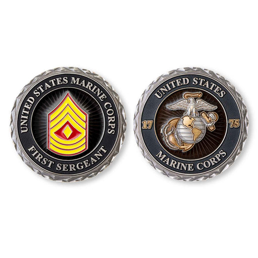 USMC First Sergeant Rank Challenge Coin - SGT GRIT