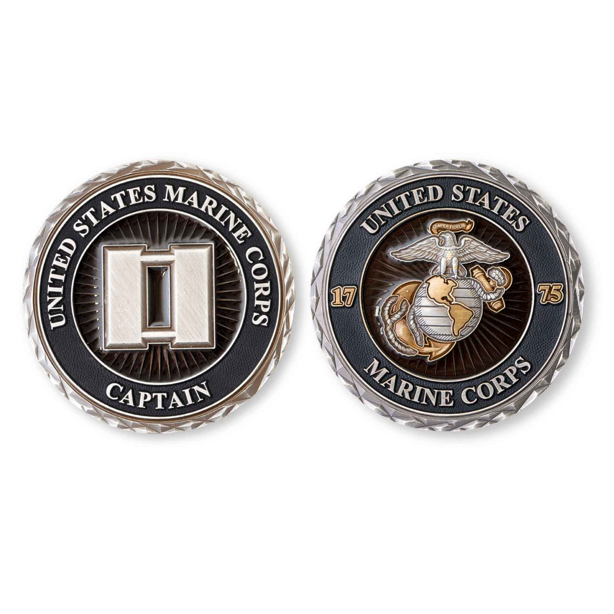 USMC Captain Rank Challenge Coin — SGT GRIT