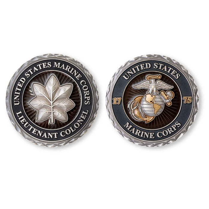 USMC Lieutenant Colonel Rank Challenge Coin — SGT GRIT