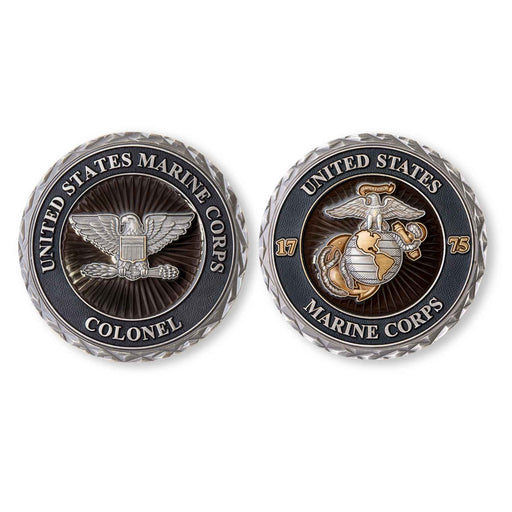 USMC Colonel Rank Challenge Coin - SGT GRIT