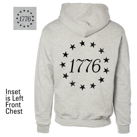 1776 Betsy Ross Flag Hoodie - Back Design - SGT GRIT