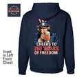 Cheers to 250 Years of Freedom Hoodie - Back Design - SGT GRIT