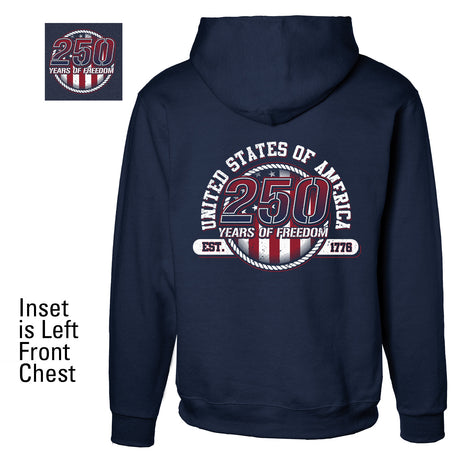 250 Years of Freedom Hoodie - Back Design - SGT GRIT