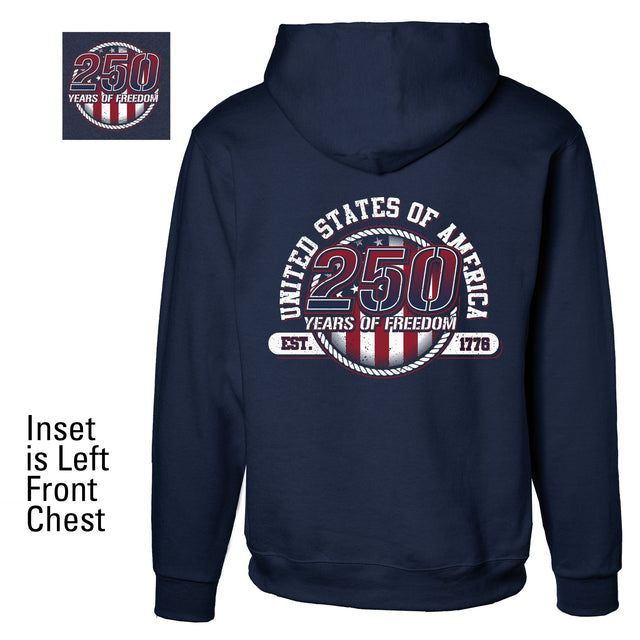 250 Years of Freedom Hoodie - Back Design - SGT GRIT
