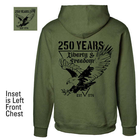 250 Years Eagle Hoodie – OD Green - SGT GRIT