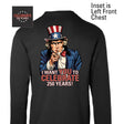 I Want You to Celebrate 250 Years Long Sleeve T-Shirt - Back Design - SGT GRIT