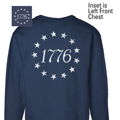 1776 Betsy Ross Flag Sweatshirt - Back Design - SGT GRIT
