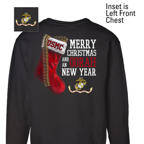 USMC Christmas Stocking Sweatshirt- Left Chest - SGT GRIT