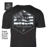 USMC Bootcamp Hexagon Back Design T-Shirt – Black - SGT GRIT