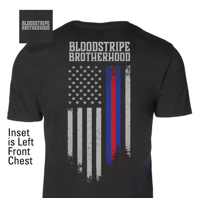 USMC Bloodstripe Brotherhood Flag T-Shirt - SGT GRIT