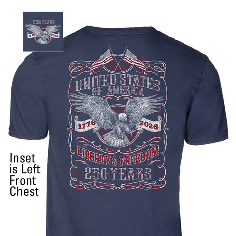 250 Years of Liberty & Freedom T-Shirt - Back Design - SGT GRIT