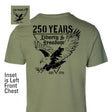 250 Years Eagle T-Shirt- OD Green - SGT GRIT