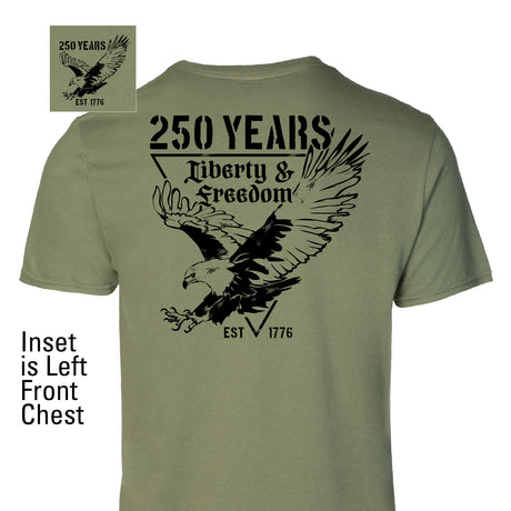 250 Years Eagle T-Shirt- OD Green - SGT GRIT