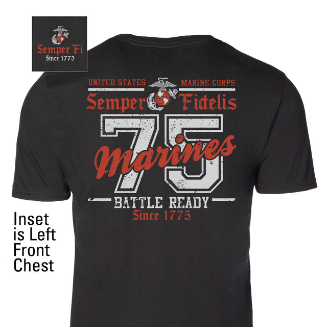 USMC Battle Ready ’75 T-Shirt – Back Design - SGT GRIT