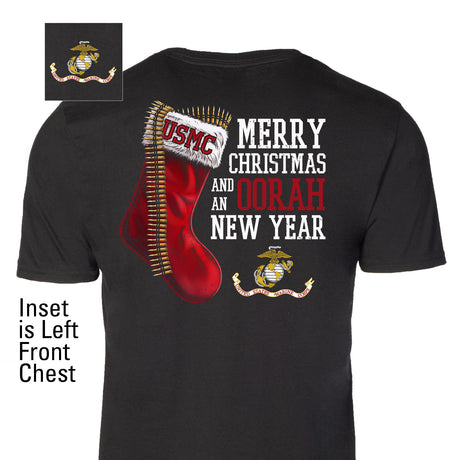 USMC Christmas Stocking T-Shirt- Left Chest - SGT GRIT