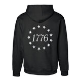 1776 Betsy Ross Flag Hoodie - Back Design - SGT GRIT