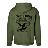 250 Years Eagle Hoodie – OD Green - SGT GRIT