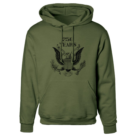 Vintage Eagle 250 Years Hoodie- OD Green - SGT GRIT