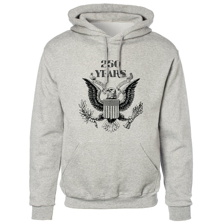 Vintage Eagle 250 Years Hoodie- Gray - SGT GRIT