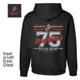 USMC Battle Ready ’75 Hoodie – Back Design - SGT GRIT