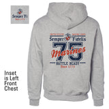 USMC Battle Ready ’75 Hoodie – Back Design - SGT GRIT