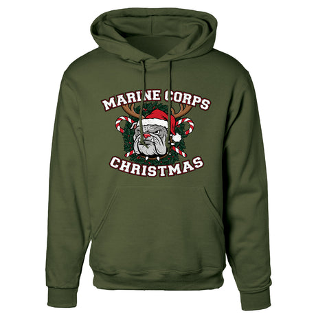 USMC Christmas Bulldog Hoodie - SGT GRIT