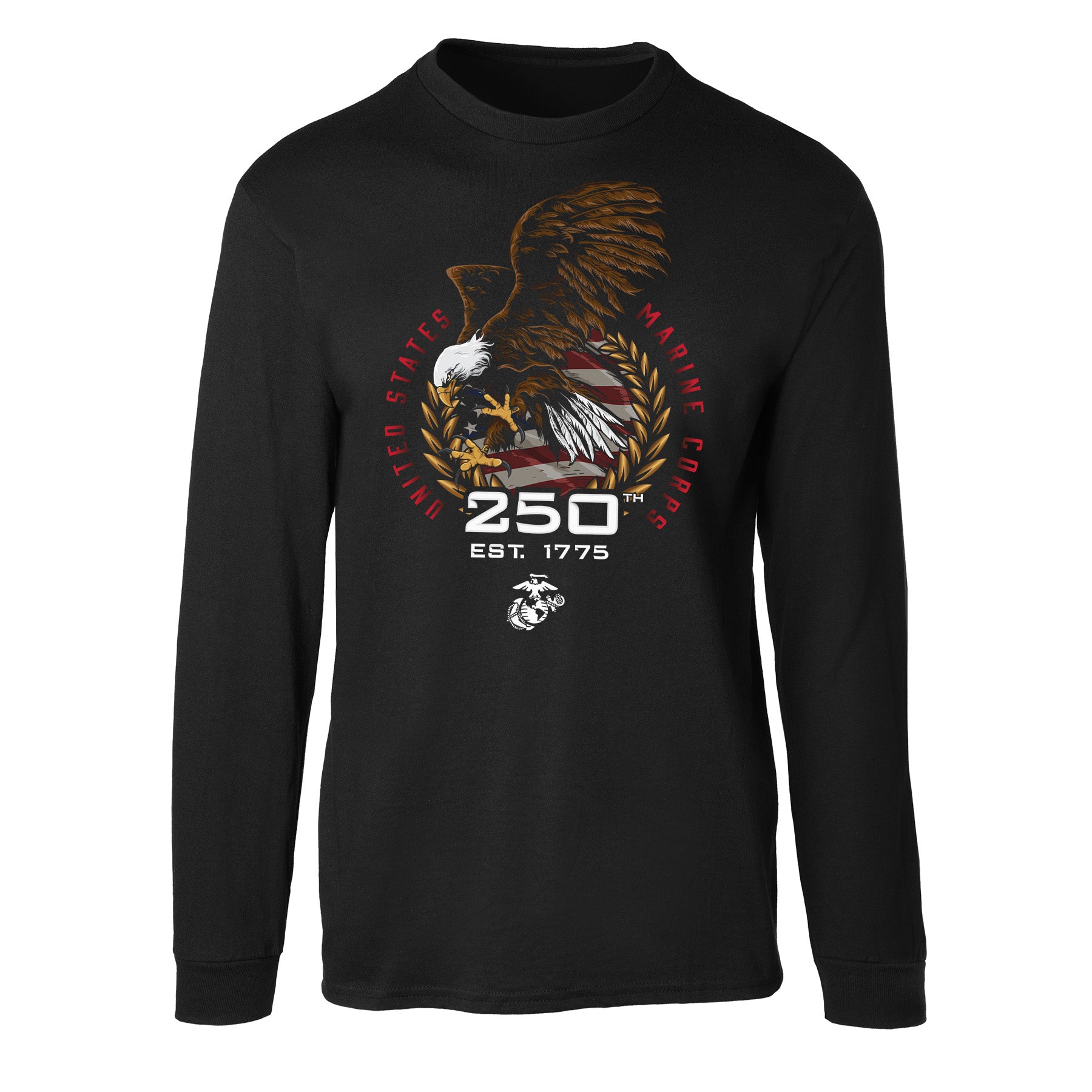 USMC 250th Anniversary Eagle Long Sleeve Shirt | Marine