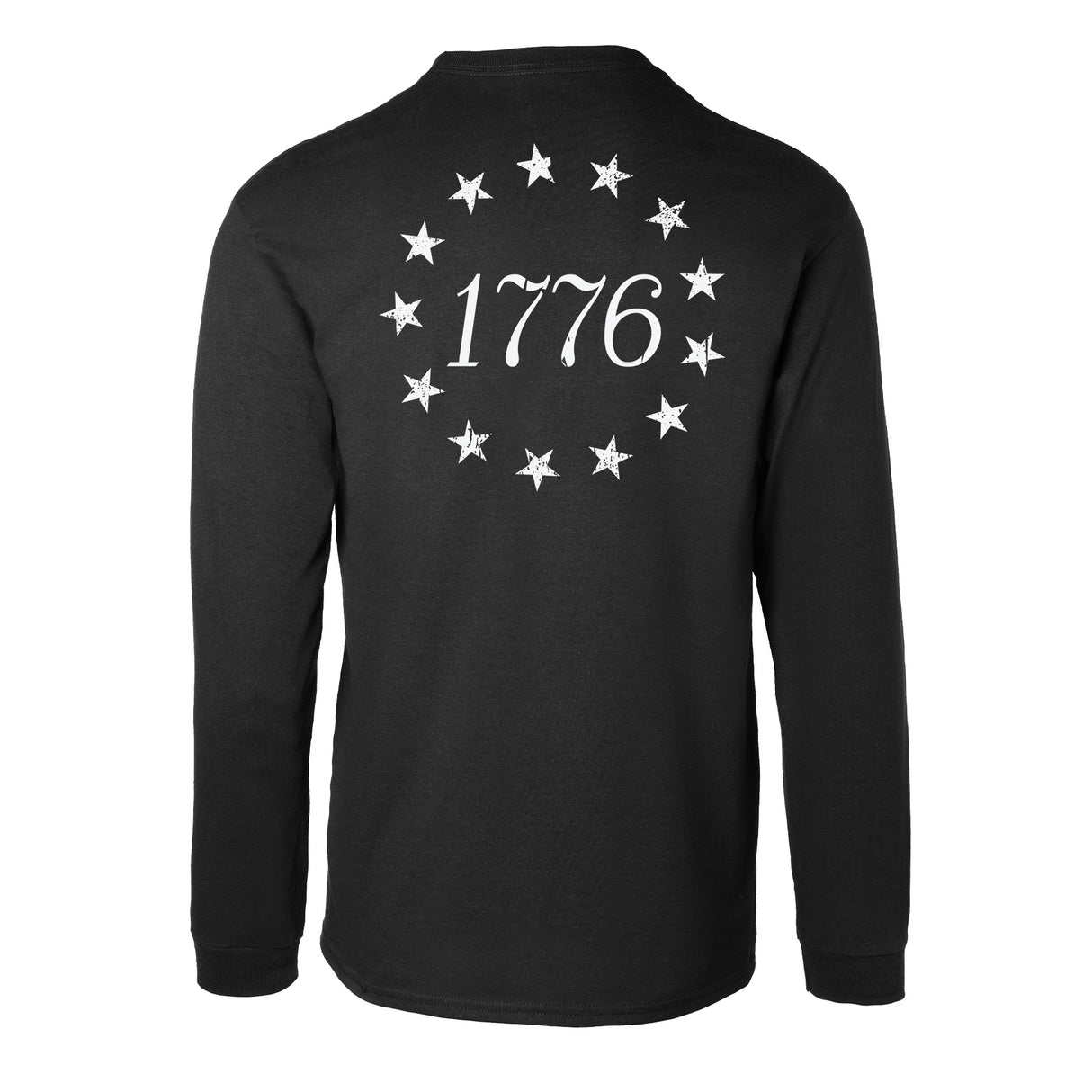 1776 Betsy Ross Flag Long Sleeve T-Shirt - Back Design