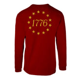 1776 Betsy Ross Flag Long Sleeve T-Shirt - Back Design - SGT GRIT