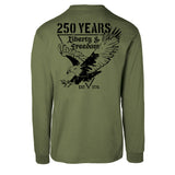 250 Years Eagle Long Sleeve T-Shirt – OD Green - SGT GRIT