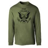 Vintage Eagle 250 Years Long Sleeve T-Shirt- OD Green - SGT GRIT