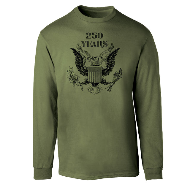 Vintage Eagle 250 Years Long Sleeve T-Shirt- OD Green - SGT GRIT