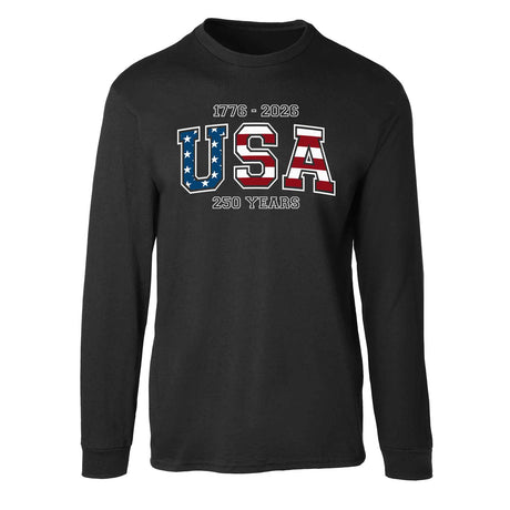 USA 250 Years Flag Long Sleeve T-Shirt - SGT GRIT