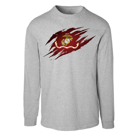 USMC Flag Tear Away Long Sleeve T-Shirt - SGT GRIT