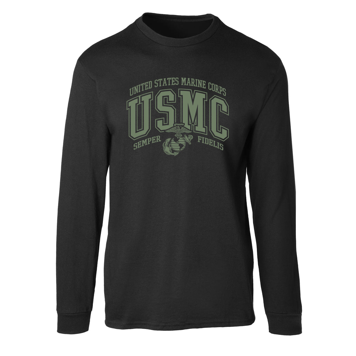 USMC Bold Collegiate Long Sleeve T-Shirt - SGT GRIT