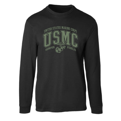 USMC Bold Collegiate Long Sleeve T-Shirt - SGT GRIT