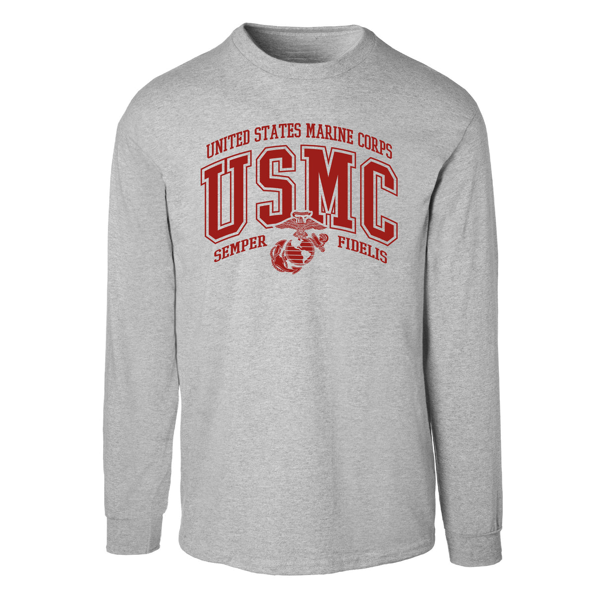 USMC Bold Collegiate Long Sleeve T-Shirt - SGT GRIT