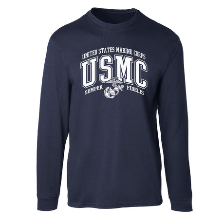 USMC Bold Collegiate Long Sleeve T-Shirt - SGT GRIT