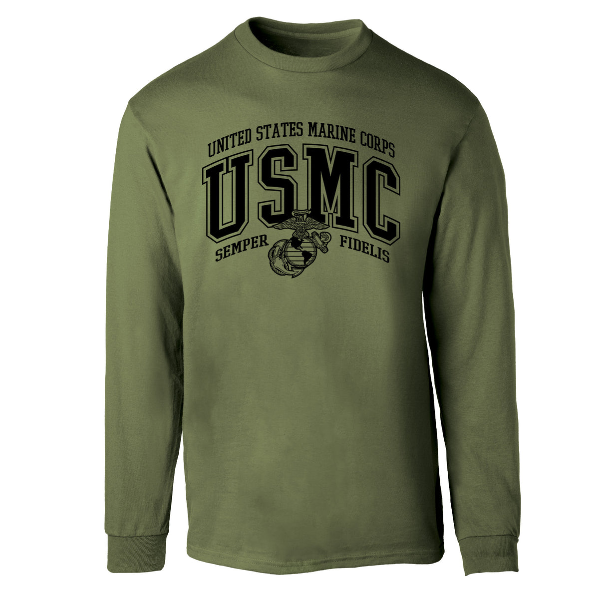 USMC Bold Collegiate Long Sleeve T-Shirt - SGT GRIT