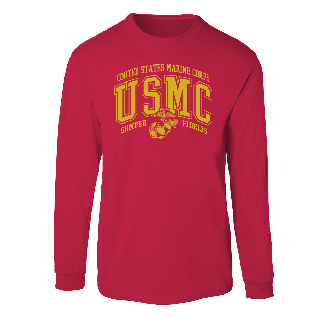 USMC Bold Collegiate Long Sleeve T-Shirt - SGT GRIT