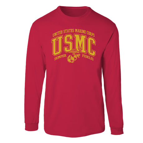 USMC Bold Collegiate Long Sleeve T-Shirt - SGT GRIT
