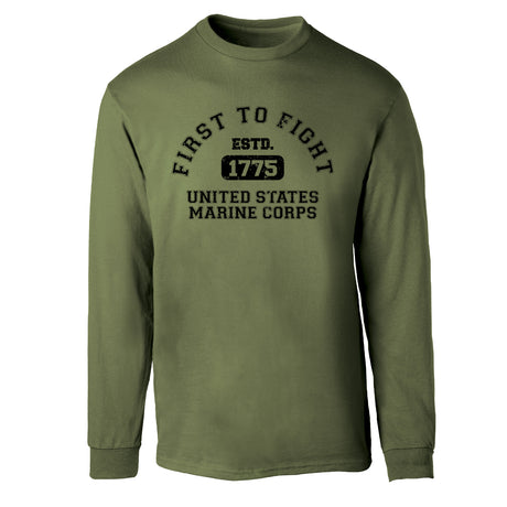 First to Fight Collegiate USMC Long Sleeve T-Shirt - SGT GRIT